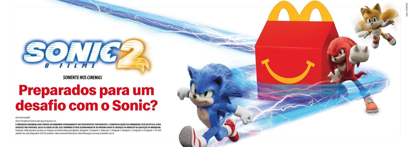 Sonic 2 o Filme, Mclanche Feliz abril de 2022 + Bonecos Sonic e Super Sonic  da Jakks Pacific 